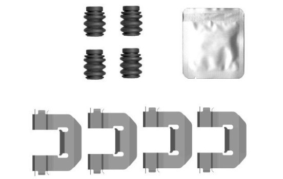 Accessory set, disc brake pad