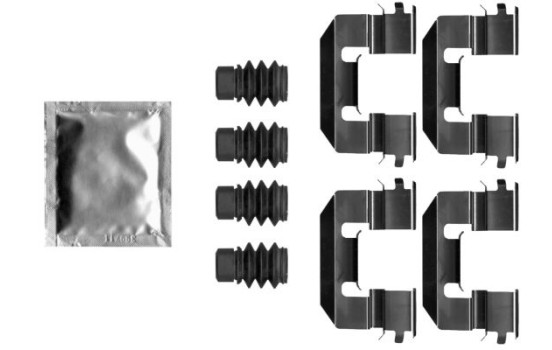 Accessory set, disc brake pad