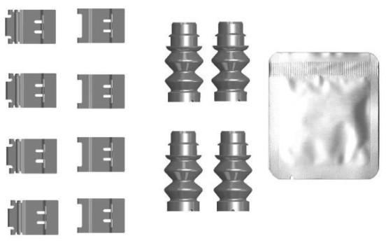 Accessory set, disc brake pad