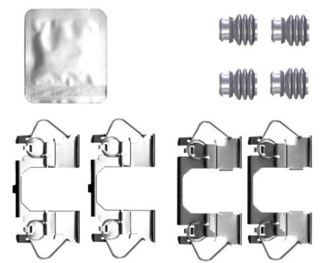 Accessory set, disc brake pad