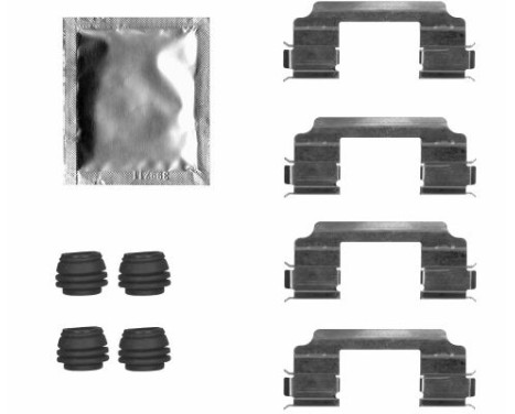 Accessory set, disc brake pad