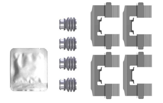 Accessory set, disc brake pad
