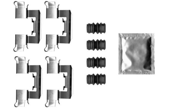 Accessory set, disc brake pad
