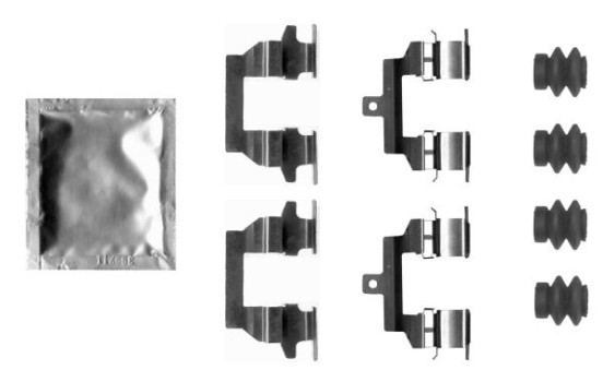 Accessory set, disc brake pad