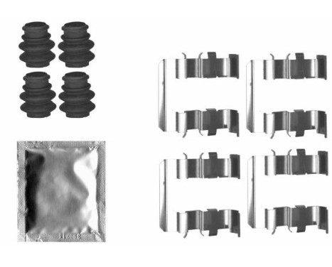 Accessory set, disc brake pad
