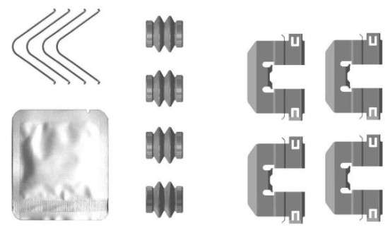 Accessory set, disc brake pad