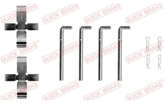 Accessory set, disc brake pad