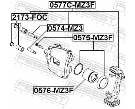 Bellow, brake caliper guide, Image 2