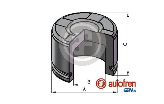 Piston, brake caliper
