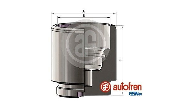 Piston, brake caliper