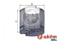 Piston, brake caliper
