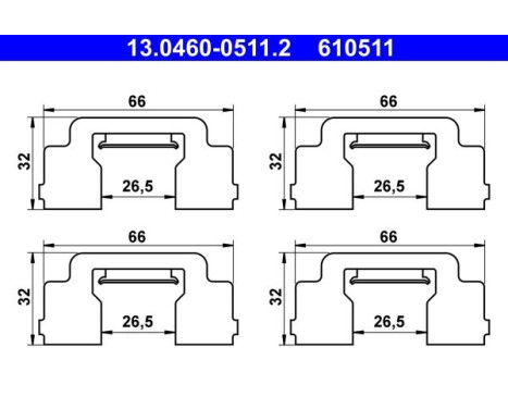 Accessory set, disc brake pad