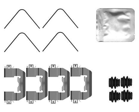 Accessory set, disc brake pad