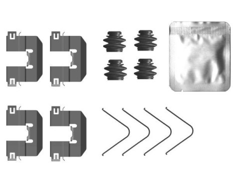 Accessory set, disc brake pad