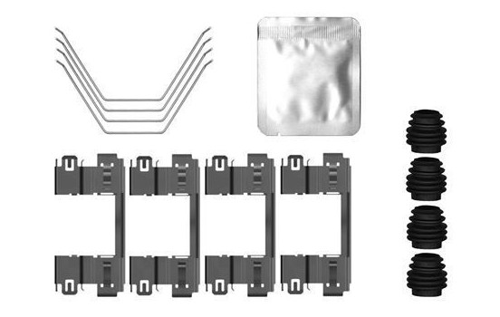 Accessory set, disc brake pad