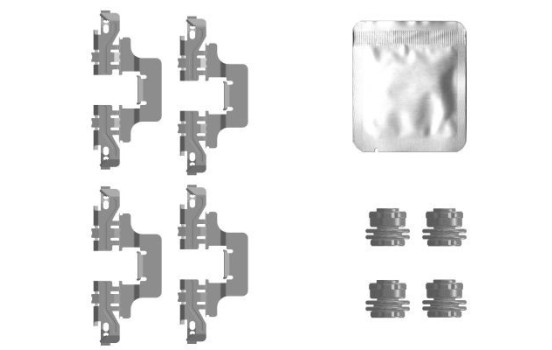 Accessory set, disc brake pad