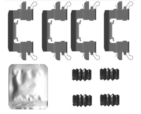 Accessory set, disc brake pad