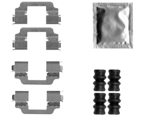 Accessory set, disc brake pad