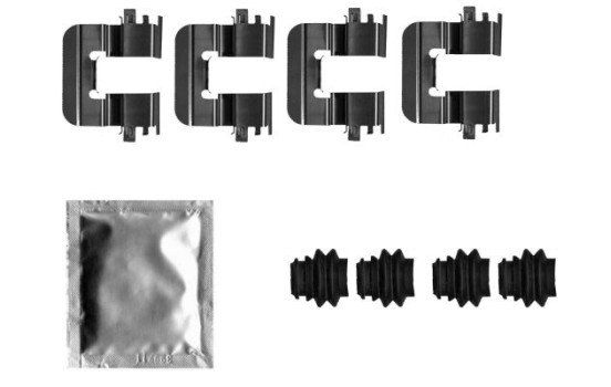 Accessory set, disc brake pad