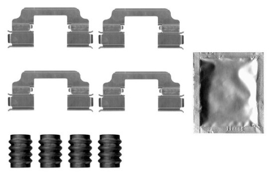 Accessory set, disc brake pad