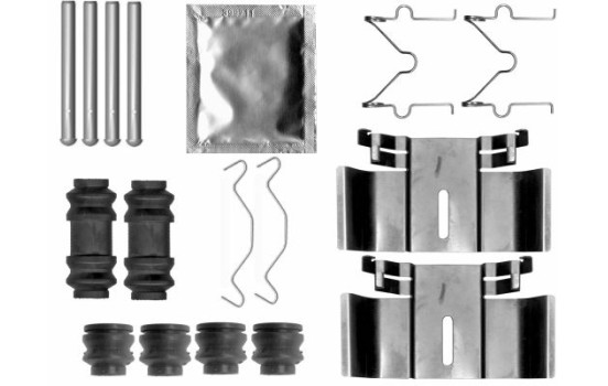 Accessory set, disc brake pad