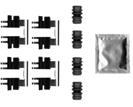 Accessory set, disc brake pad