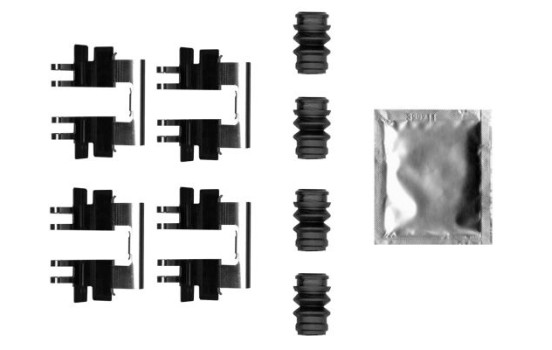 Accessory set, disc brake pad