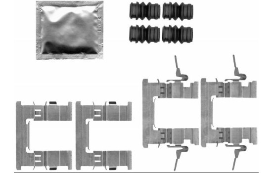 Accessory set, disc brake pad