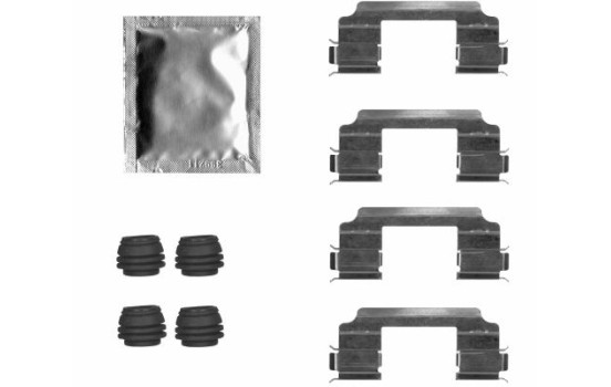 Accessory set, disc brake pad