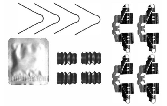 Accessory set, disc brake pad