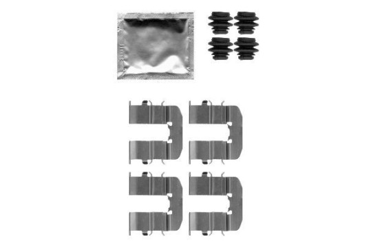 Accessory set, disc brake pad