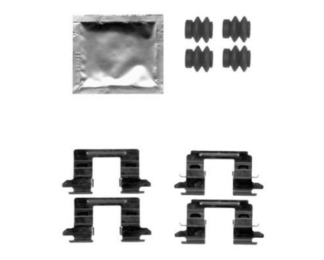 Accessory set, disc brake pad