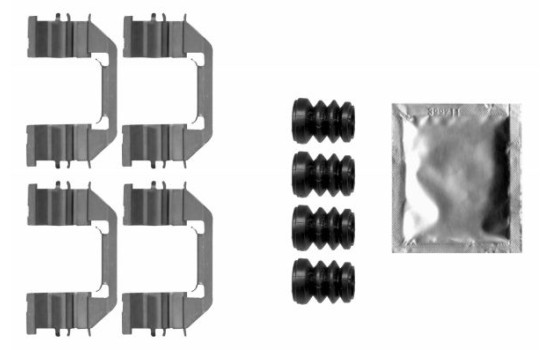 Accessory set, disc brake pad