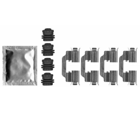 Accessory set, disc brake pad