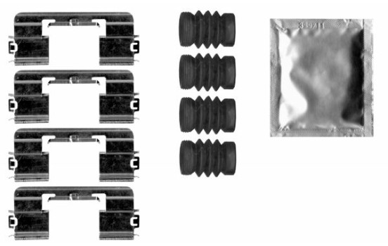 Accessory set, disc brake pad