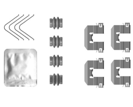 Accessory set, disc brake pad