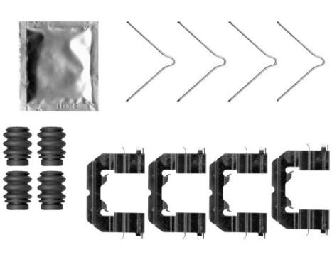 Accessory set, disc brake pad