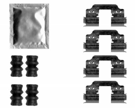 Accessory set, disc brake pad