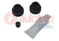 Axle boot, brake caliper guide