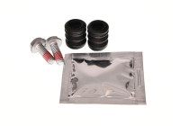 Axle boot, brake caliper guide