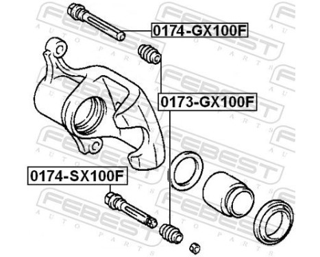 Guide Bolt, brake caliper, Image 2