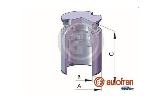 Piston, brake caliper