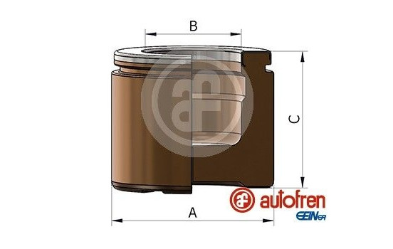 Piston, brake caliper