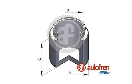 Piston, brake caliper