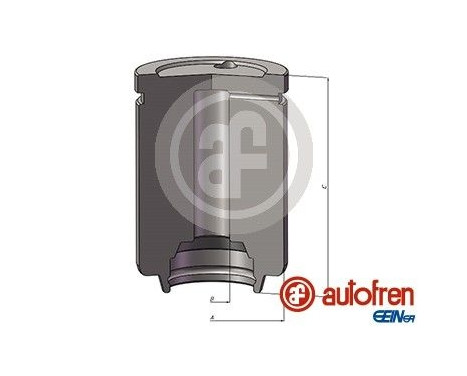 Piston, brake caliper