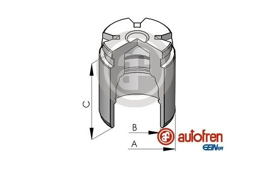 Piston, brake caliper