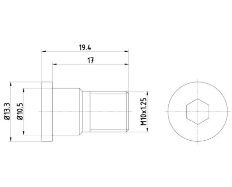 Bolt, brake disc
