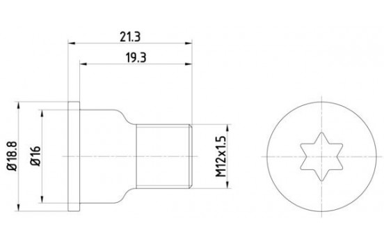 Bolt, brake disc