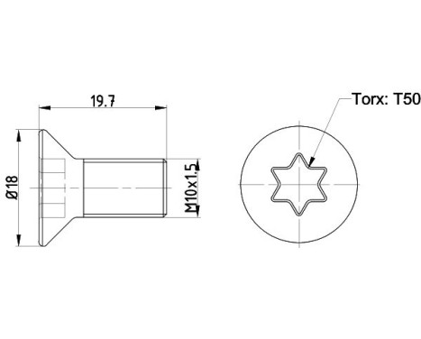 Bolt, brake disc