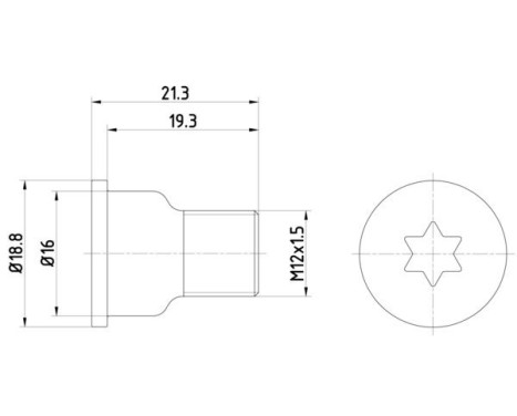 Bolt, brake disc
